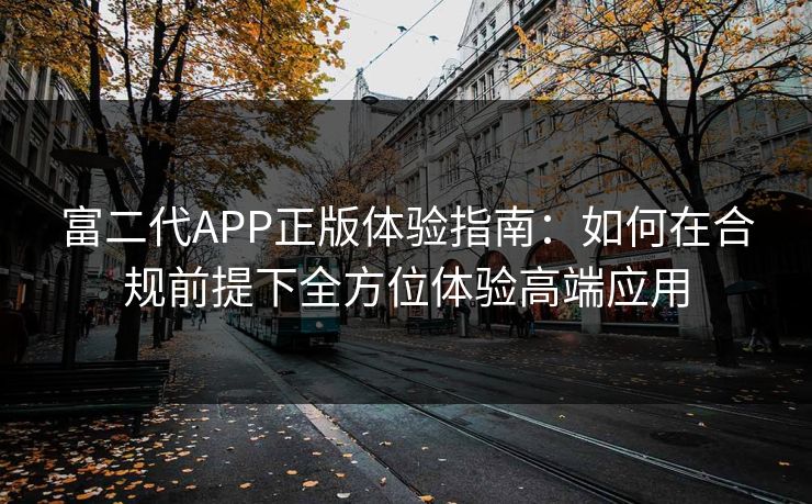 富二代APP正版体验指南：如何在合规前提下全方位体验高端应用