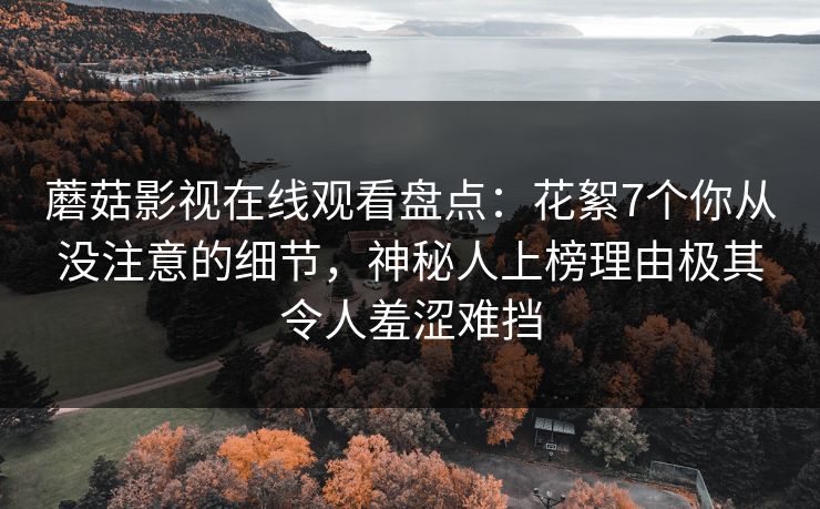 蘑菇影视在线观看盘点：花絮7个你从没注意的细节，神秘人上榜理由极其令人羞涩难挡